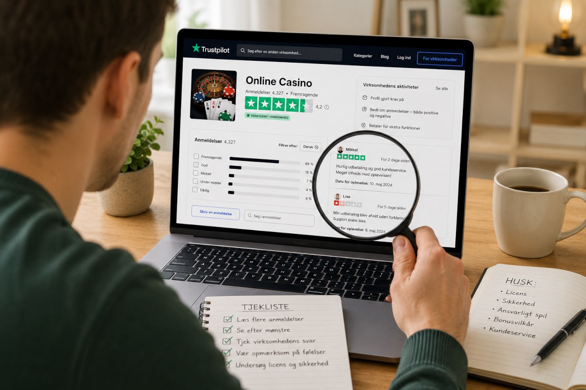 Trustpilot anmeldelser af Online casinoer