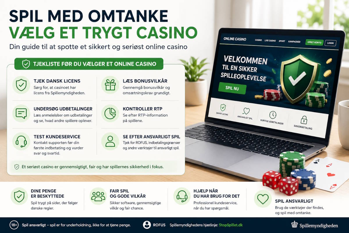 vælg et seriøst casino