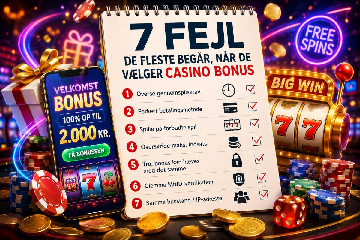 syv fejl mange begår ved casino bonusser